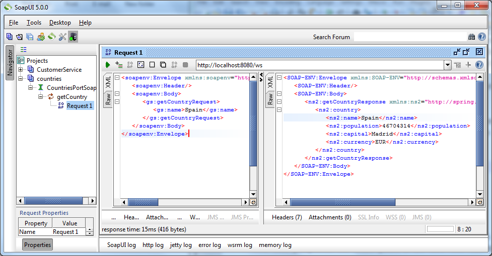Spring Test SOAP UI